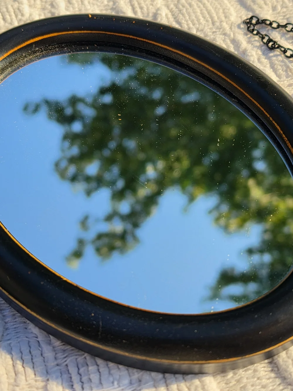 Set of 3 Small Round Black Wall Mirrors